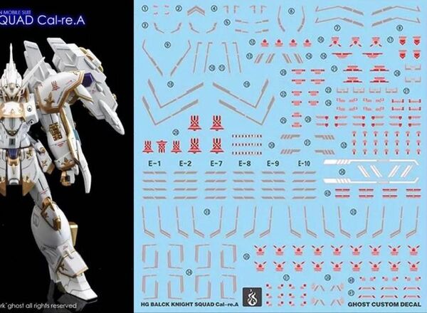 HG 1/144 ブラックナイトスコードカルラ用水転写式デカール