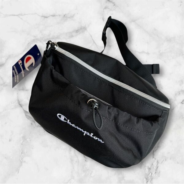 【新品】チャンピオン Champion ウエストバック ブラック ウエストポーチ 斜め掛け ボディバッグ