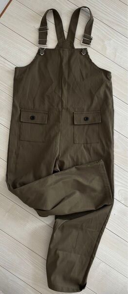 子供服 サロペット アウトドア オーバーオール カーキ 緑 shien