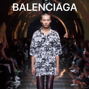 BALENCIAGA 19SS 名作 フィットネス シャツ 総柄