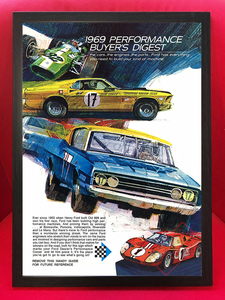 ポスター★1969 フォード・パフォーマンス ポスター★Ford Performance/Torino/Mustang/GT40