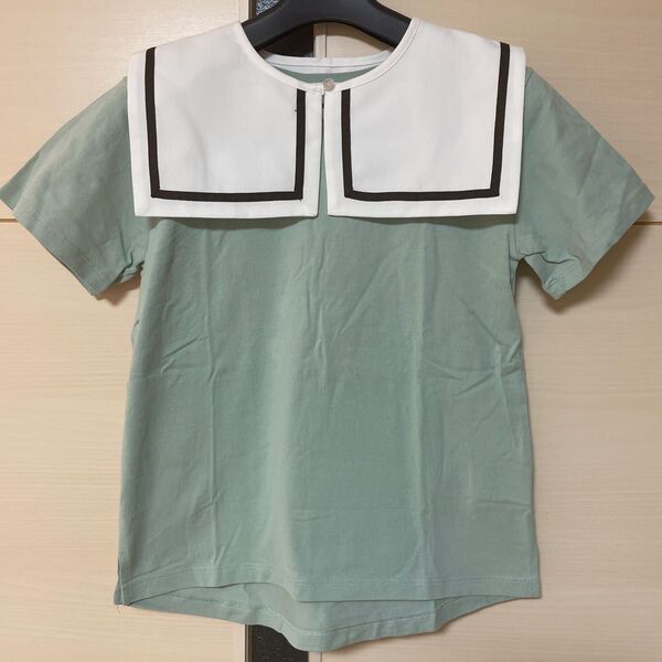 150cm a.v.v. つけ襟 半袖 Tシャツ ミントグリーン アーヴェヴェ イトキン(株)