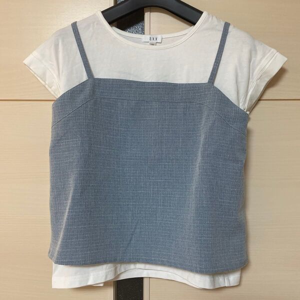 150cm a.v.v 半袖 Tシャツ ショートパンツ セットアップ 水色系 アーヴェヴェ