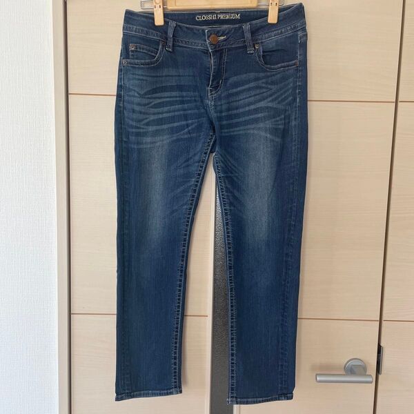 CLOSSHI PREMIUM スリム デニムパンツ ブルー系 しまむら