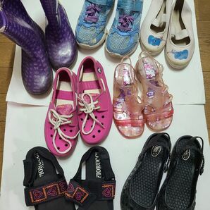 19cm 未使用 長靴 クロックス ピンク シューズ サンダル 上履き スニーカー サンダル