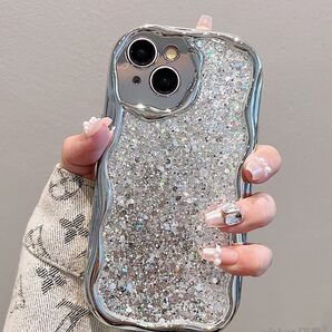 iPhone SIMフリー ケース カバー Pro A Apple スマートフォン キラキラ シルバー メタリック ソフトカバー
