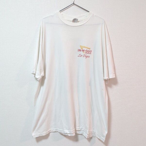 IN-N-OUT BURGER Tシャツ 90s USA製 ビンテージTシャツ シングルステッチ イン・アウトバーガー