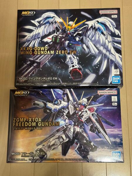 【2個セット】MGSD ウイングガンダムゼロ EW & フリーダムガンダム