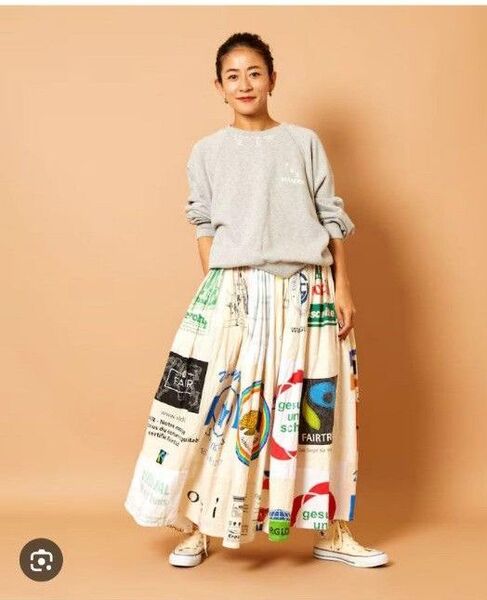 Freada ヴィンテージ加工スウェット カジュアル グレー F
