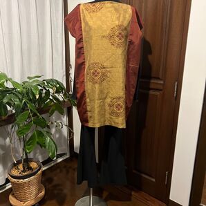 着物リメイク ロングチュニック