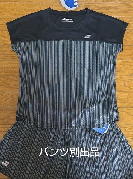 バボラ 半袖シャツ(ブラックL) シャツ レディーステニスウェア