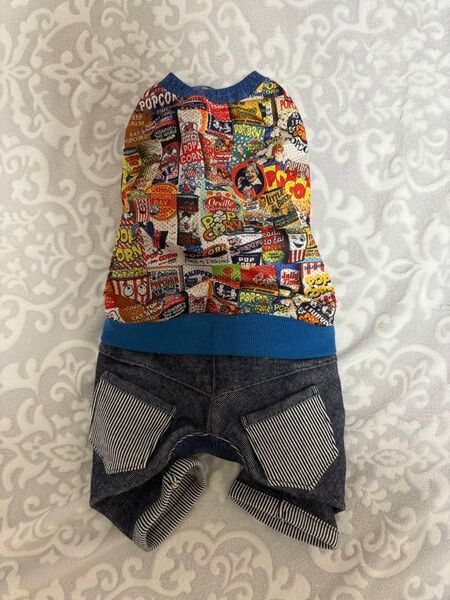 犬服 ハンドメイド メッシュロンパース DMサイズ