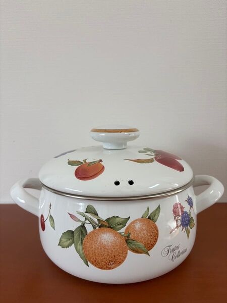 EJIRY 両手鍋 蓋つき ホーロー 未使用品 IH可