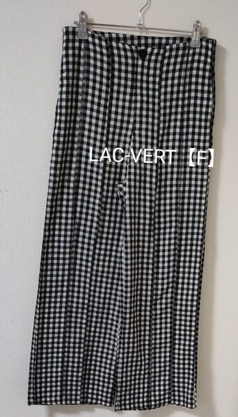LAC-VERT ギンガムチェック ワイドパンツ F