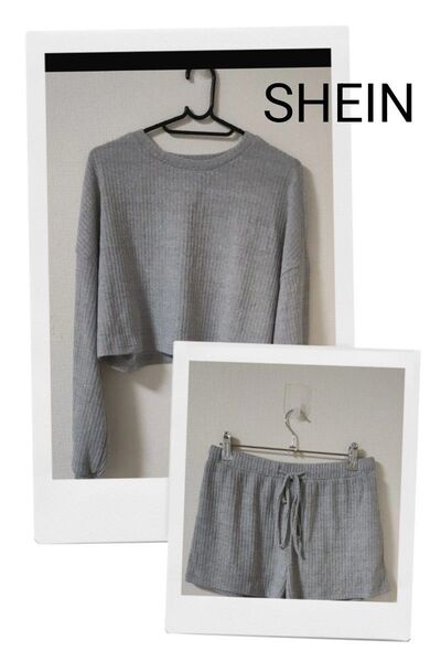 SHEIN セットアップ ルームウェア グレー L