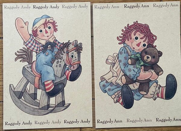ラガディ アン & アンディ Raggedy Ann & Andy ポストカード6枚セット