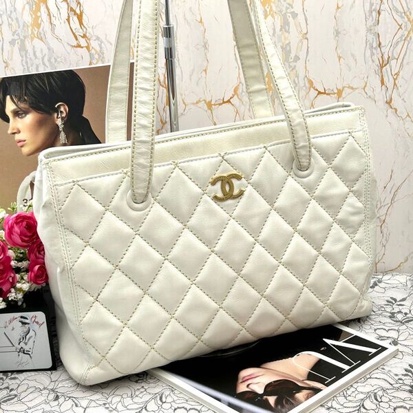 ★美品★ CHANEL シャネル マトラッセ ワイルドステッチ トートバッグ