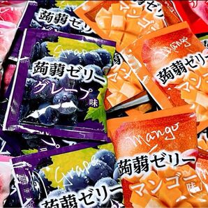 【在庫残りわずかで終売】送料無料 即日発送 雪国アグリ 4種のフルーツ こんにゃくゼリー ミニサイズ約40個 マンゴピーチグレープ
