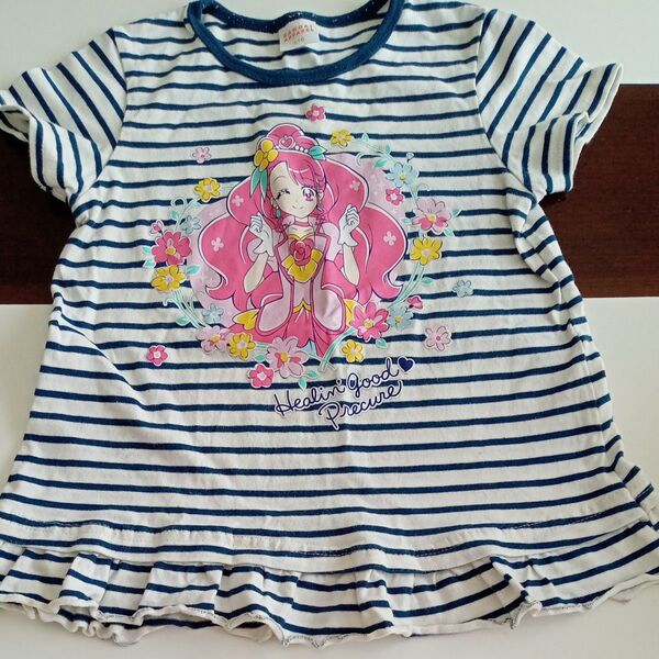 キッズ ヒーリングっどプリキュア Tシャツ 110cm ボーダー