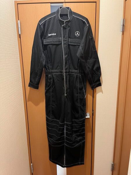 メルセデスベンツ ツナギ つなぎ サイズL 全刺繍ロゴ 秋 冬 黒 未使用 ヤナセ AMG Mercedes Benz エンカン服