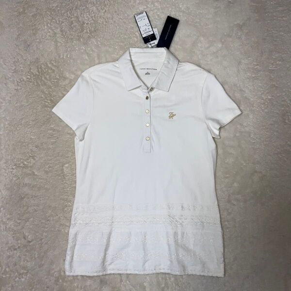 TOMMY HILFIGER 半袖ポロシャツ レース ホワイト 未使用