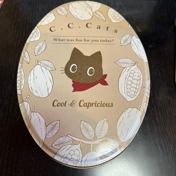 C.C.Cats チョコレート缶 空缶 小物入れ キャット 猫 ねこ