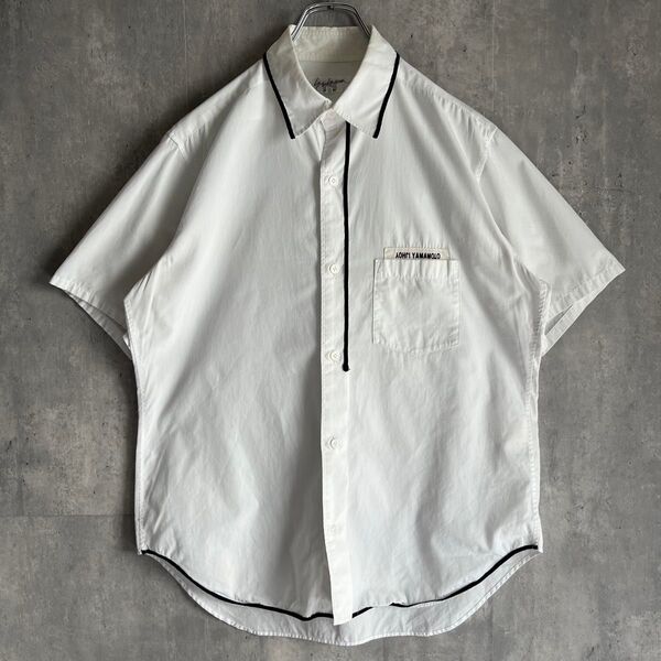 Yohji Yamamoto POUR HOMME 反転ロゴ ホワイトシャツ 3