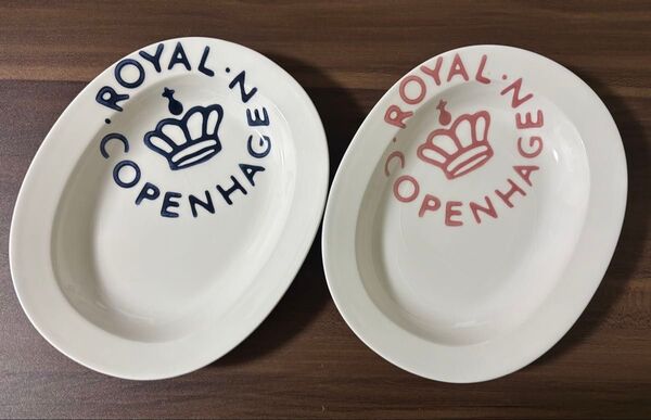 ロイヤルコペンハーゲン ROYAL COPENHAGEN ニューシグネチャー ネイビー&ピンク セット 貫入あり