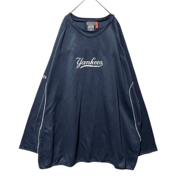 マジェスティック ニューヨークヤンキース クールネック プルオーバー 2XL