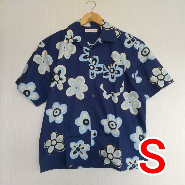 【古着】ユニクロ marni オーバーサイズオープンカラーシャツ メンズS アロハシャツ 総柄