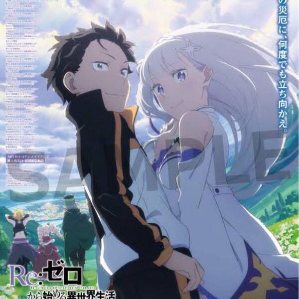 リゼロ3rd 発売告知ポスター、クリアポスター