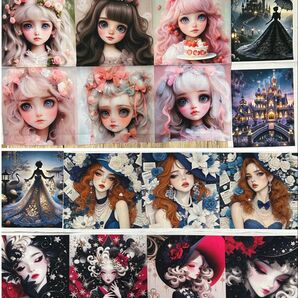 I パネル生地 ハギレ 女の子パネル16枚 綿 ポリエステル製