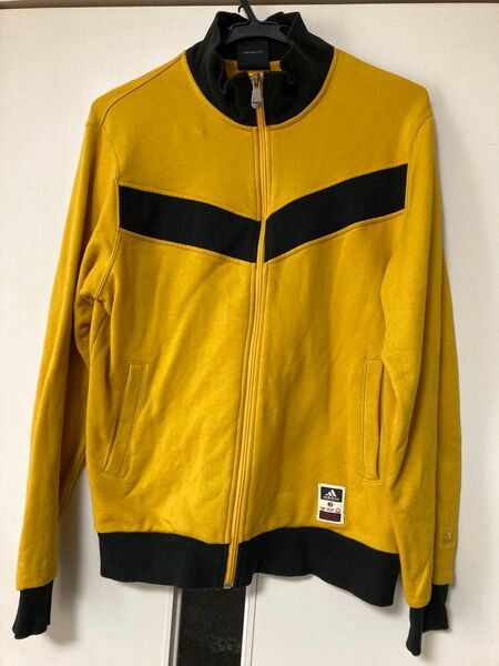 adidas ジャージ トラックジャケット マスタードイエロー Mサイズ