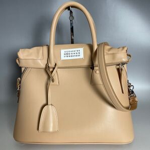 Margiela 極美品 5AC 2way ミディアム ハンドバッグ マルジェラ レザー ショルダーバッグ