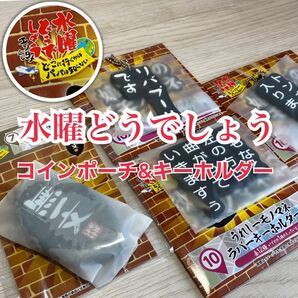 【水曜どうでしょう】コインポーチ&ラバーキーホルダー3種(計4点セット)うれしーモノマネラバーキーホルダー 無一文コインポーチ