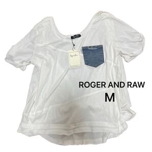 ROGER AND RAW 半袖 Tシャツ トップス カットソー M 白