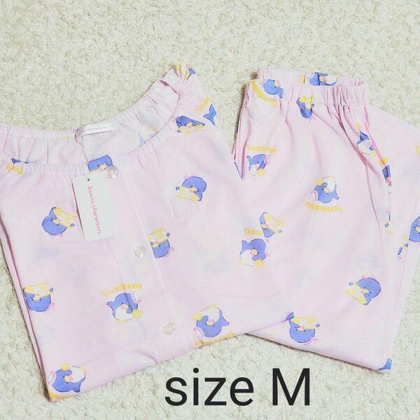 新品 サンリオ SANRIO タキシードサム パジャマ 婦人 レディース Mサイズ 半袖 ピンク 薄手 ペンギン 上下セット