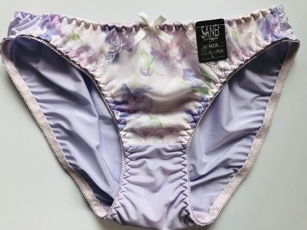 SANEI ショーツ Lサイズ パープル 花柄 新品 未使用