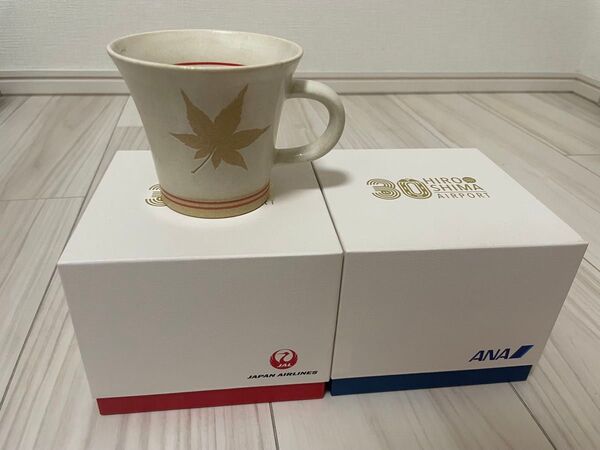 ANA JALペアマグカップ 宮島御砂焼