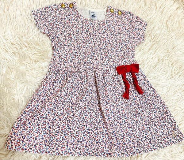 PETIT BATEAU プチバトー 花柄 ワンピース リバティ24m 86cm