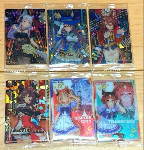 ウマ娘プリティーダービー第8Rツインウエハース ゴールドシップなど 6枚まとめ売り 早い者勝ち 即日発送