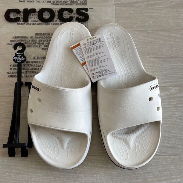 crocs クロックス crocband 3.0 slide 205733 white/black (103) サイズ:M8