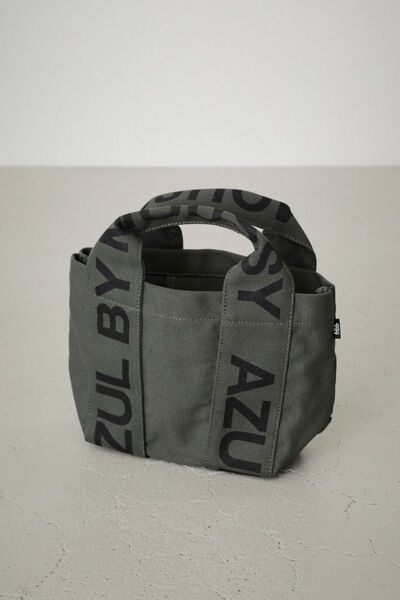 AZUL BY MOUSSY LOGO CANVAS TOTE BAG カーキ