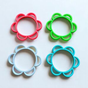 餌拡散防止リング 4色セット めだか 飼育ケース