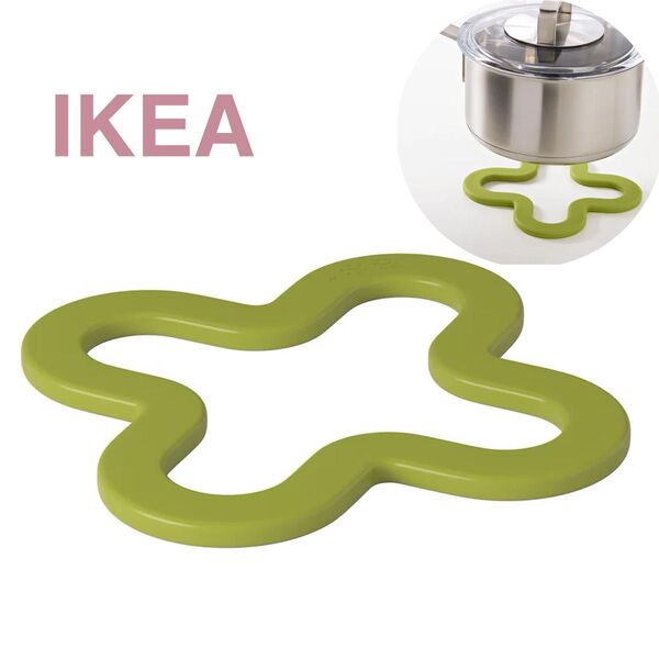 【新品/未使用】IKEA イケア 鍋敷き グリーン(LAGG ラッグ)シリコン製 トリベット ポットマット