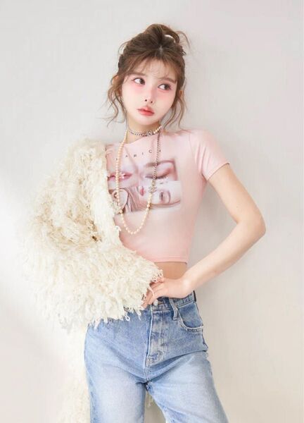 Darich★新品レディフォトコンパクトTシャツ【F】
