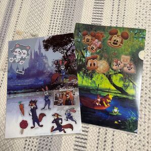 ディズニー ステッカー シール クリアファイル