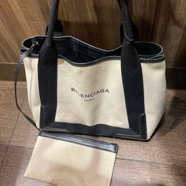 BALENCIAGA バレンシアガ ネイビーカバスS トートバッグ ハンドバッグ ショルダーバッグ ポーチ付き レディース セール