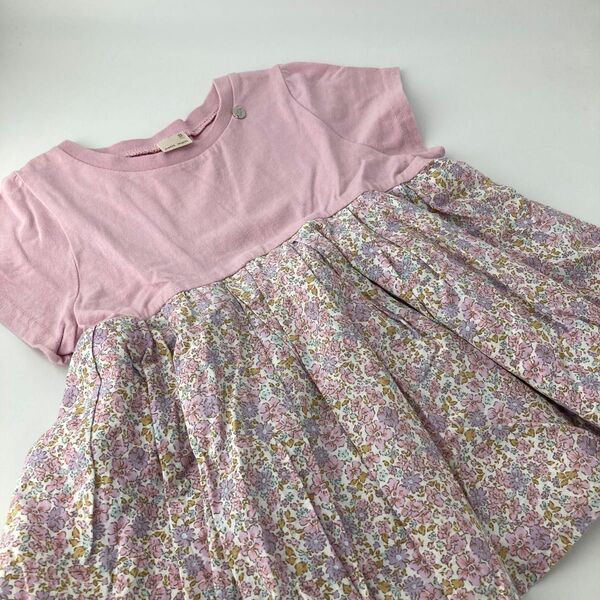 女の子 半袖 トップス チュニック 花柄 petit main 120