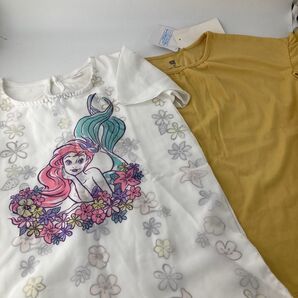 女の子 半袖 トップス Tシャツ セット フリル ユニクロ アリエル 140